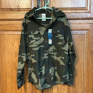 Boys Camouflage Print Flannel, nwt